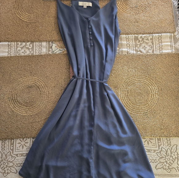 Loft Spaghetti Strap Dress Blush Blue Size Medium New Without Tag - Picture 2 of 2